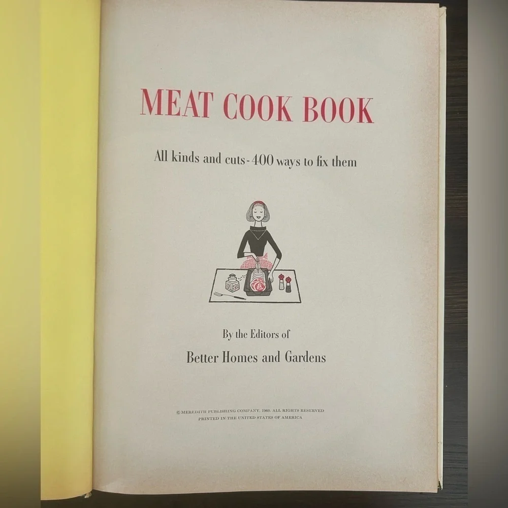 Vintage 1960 Better Homes and Gardens Meat Cook Book